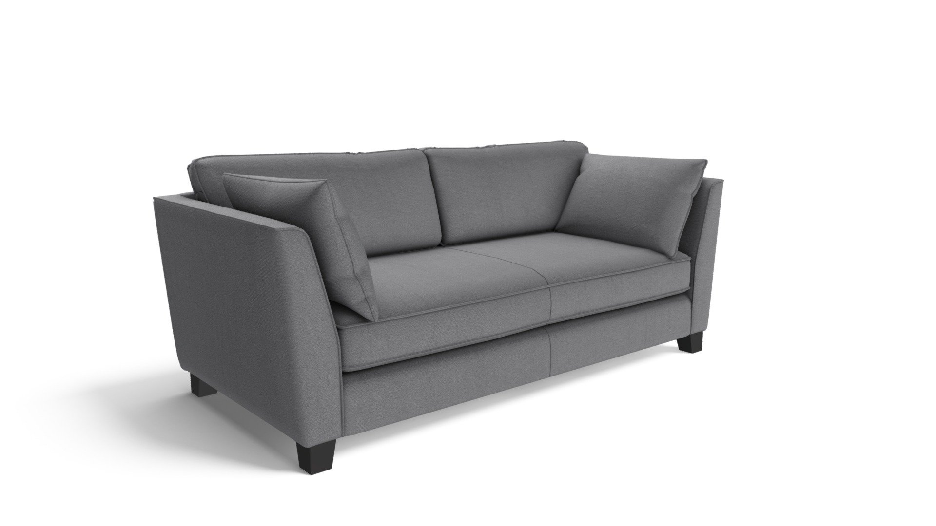 Wolseley 3 Seater Sofa,  Pewter Grey Velvet