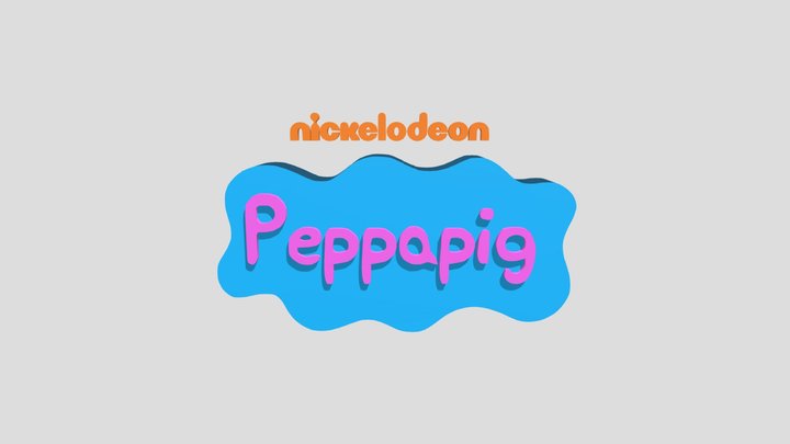 Peppa Pig Logo 3D Model
