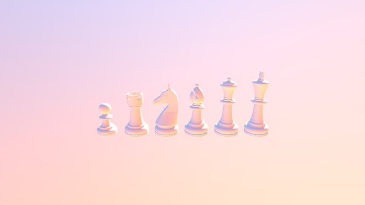 Chess Pieces 3D Model