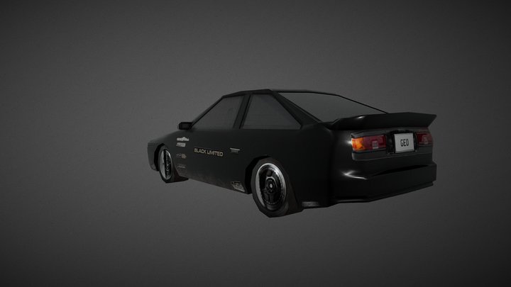 Toyota AE86 (Black Limited) - Low Poly 3D Model