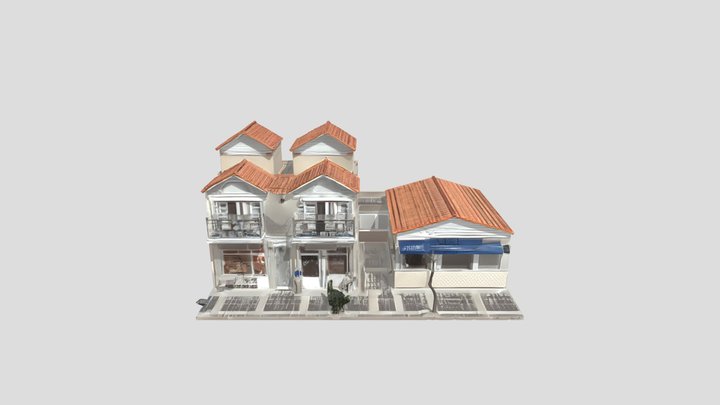Mixed-use commercial residential building. – Gratis 3D-model STL