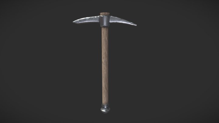 Game-Ready Pickaxe 3D Model