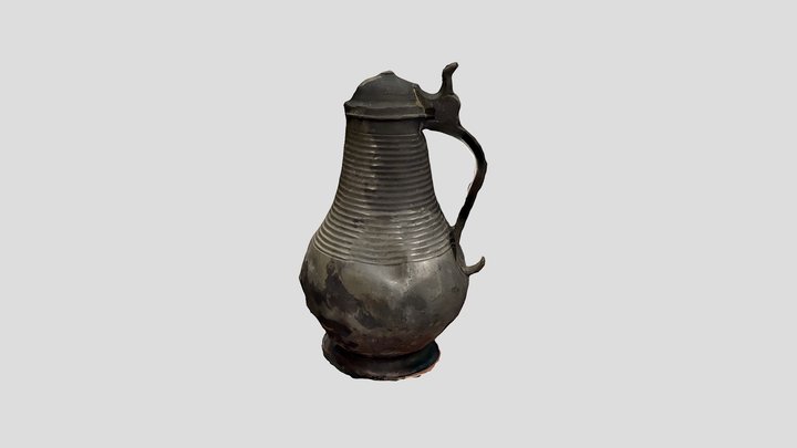 Pewter jug 1600s | Tinnen kan Z1943-IX3 – Free 3D Model STL
