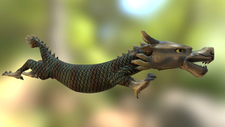 Scilpture "Dragon ball jump" 3D Model