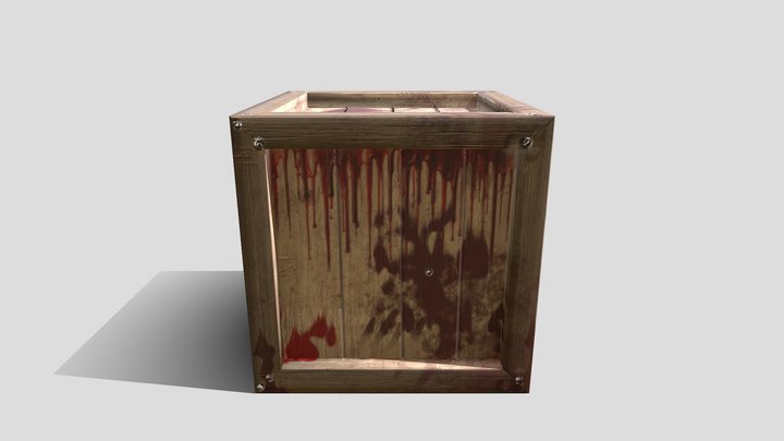 Bloodied Crate 3D Model
