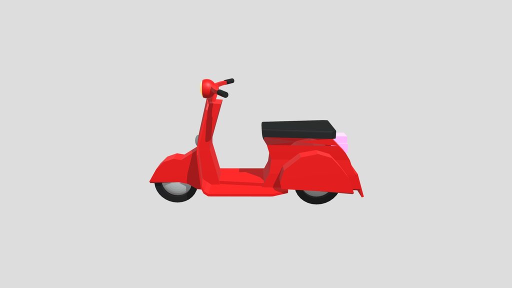 Gulli-bulli-scooter-vespa-low-poly