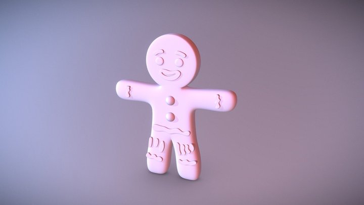 Gingerbread man 3D Model