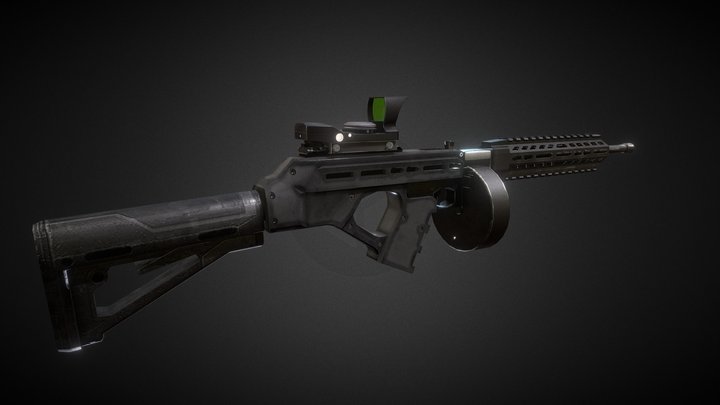 Tactical Tommy gun 3D Model