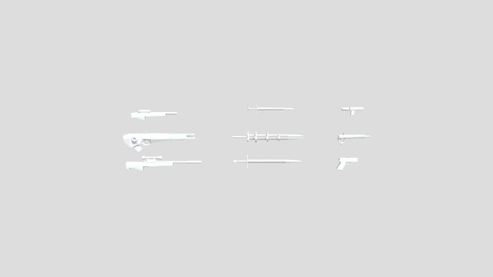 [HW XYZ School] Силуэты 3D Model
