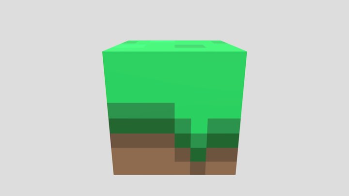 Grass Block 3D Model