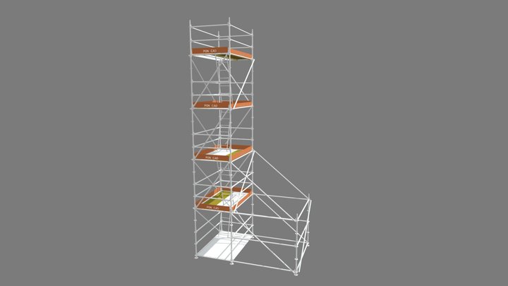 TORRE 2_57 X 1_57 X 8 + RING 2MT Y VOLADIZOS_3D 3D Model