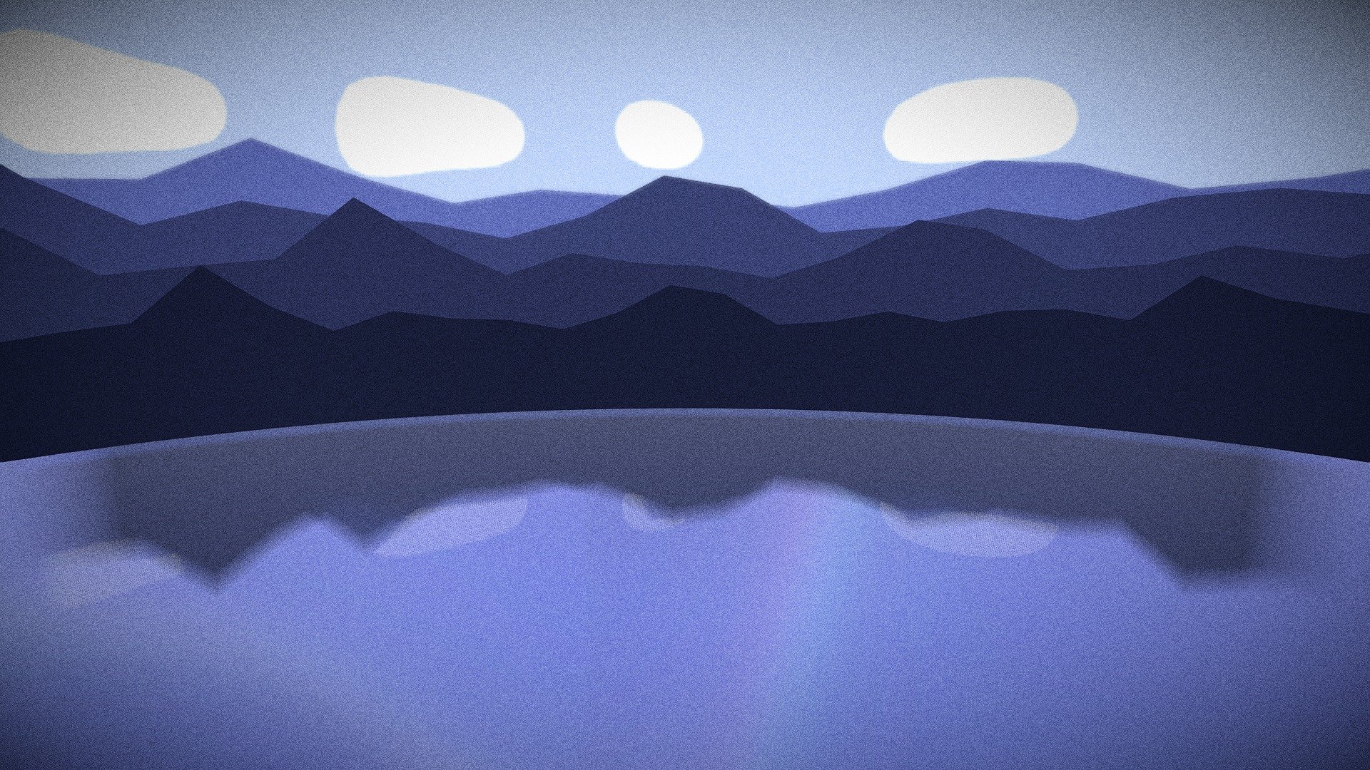 Mountain lake - Background scenery - Buy Royalty Free 3D model by ...