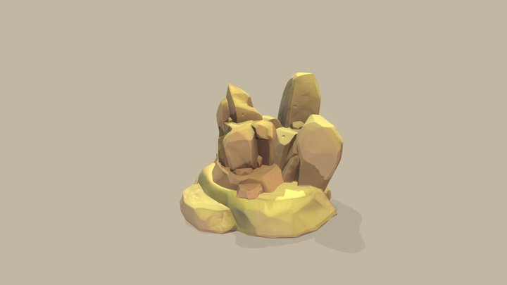Stylized Rocks 3D Model