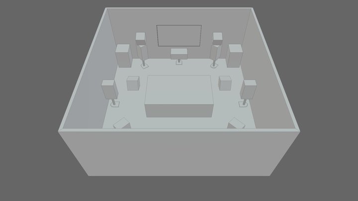 Theater Room 3D Model
