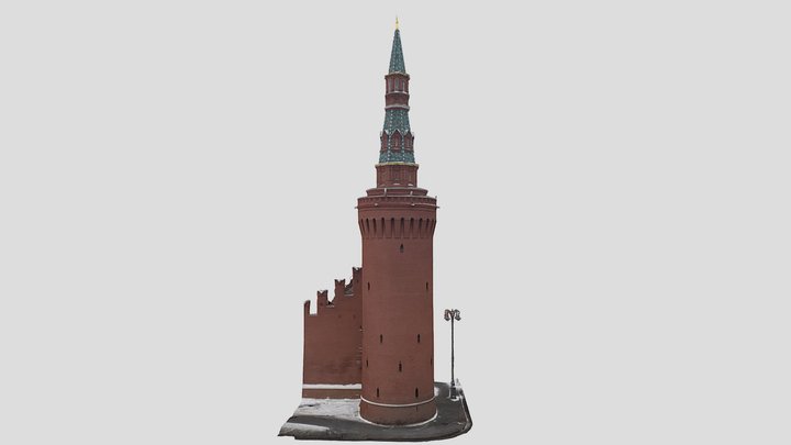 Beklemishevskaya Tower of Moscow Kremlin 3D Model