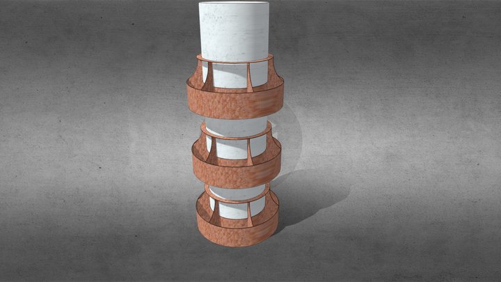 Jardiniera cilindrica 3D Model