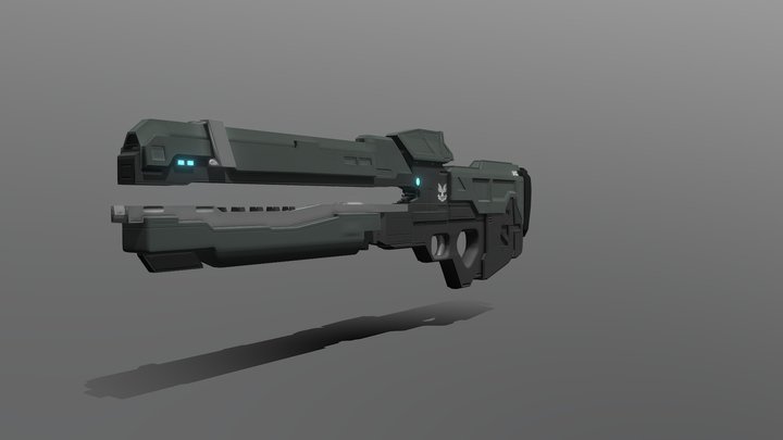 Halo Railgun Redesigned 3D Model