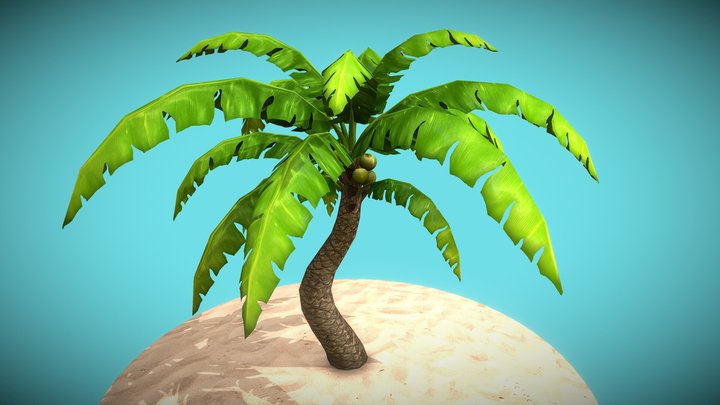 Lowpoly Palm Tree 3D Model