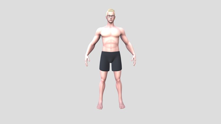 Base Mesh Male Body - 3D Model by Davlet