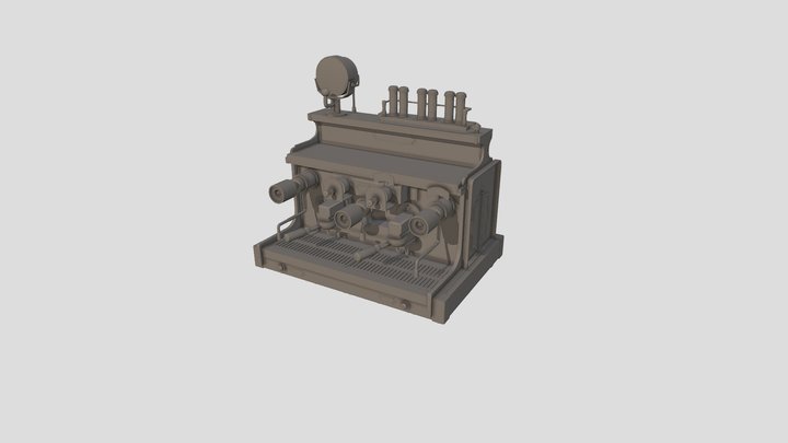 3d model old vintage coffee maker