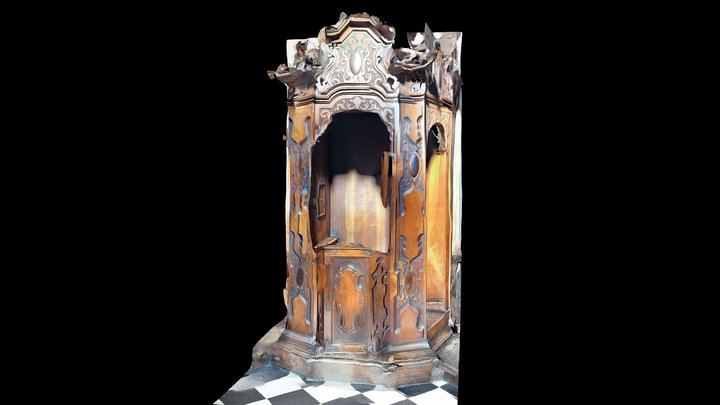 Bergamo St Agata Confession Booth (Scaniverse) – Free 3D Model STL