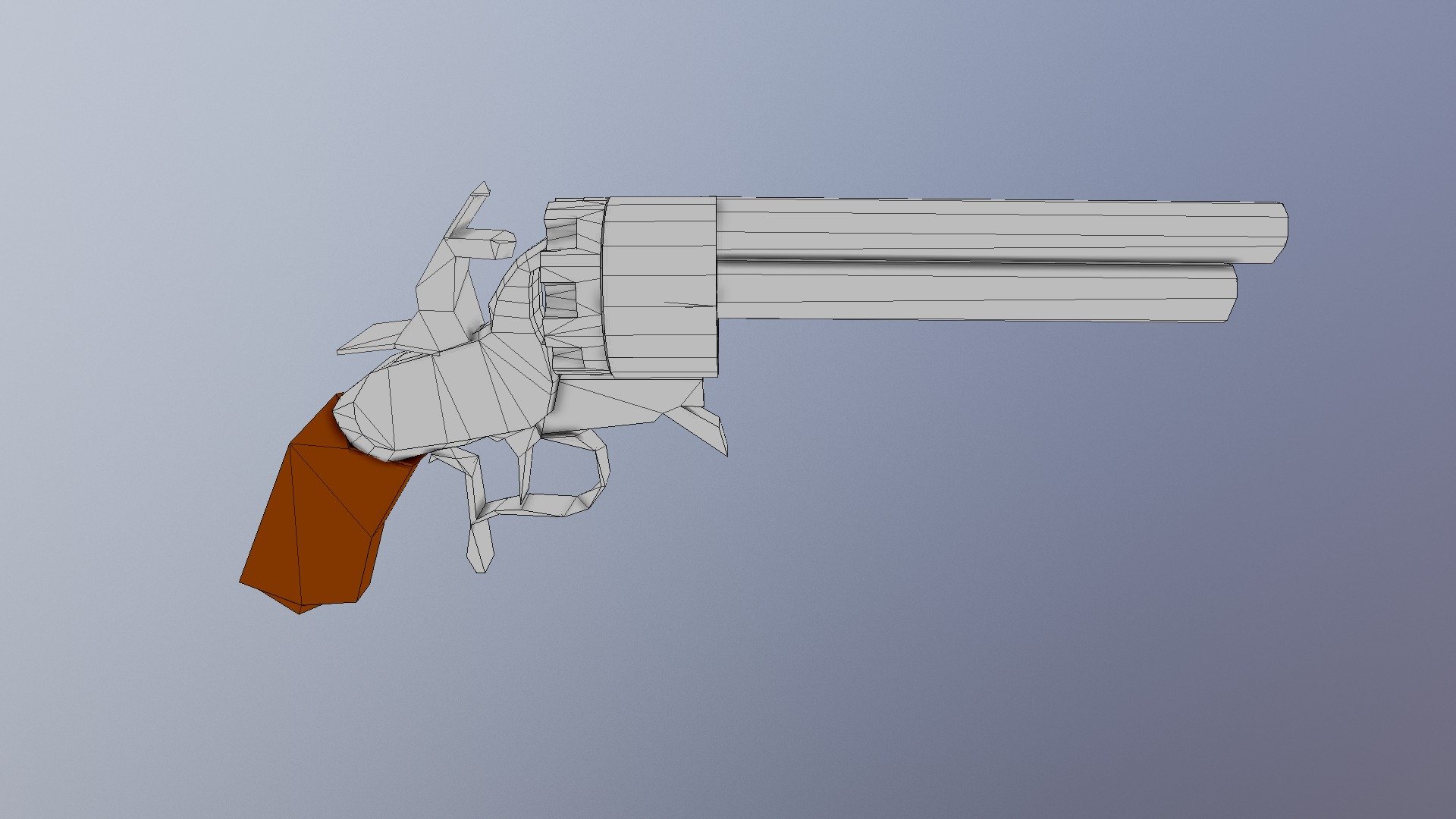 Low Poly Lemat Revolver