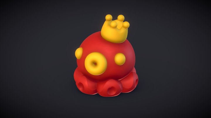 Squishy Royal Squid Mould - 3D Printable 3D Model