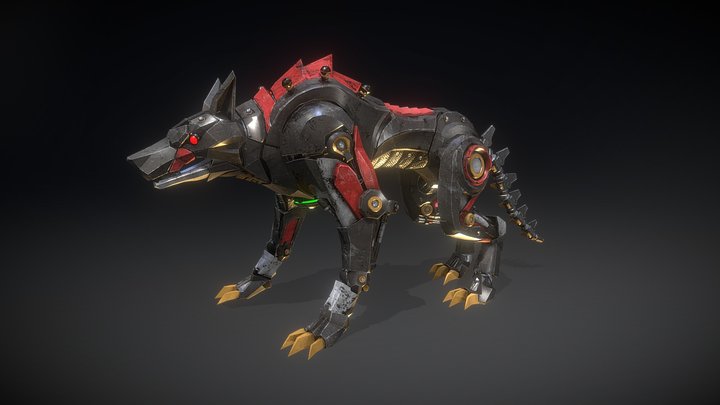 Wolf Robot 3D Model