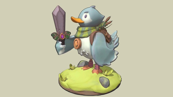 Adventurer Duck | DAE Stylized Creation 3D Model