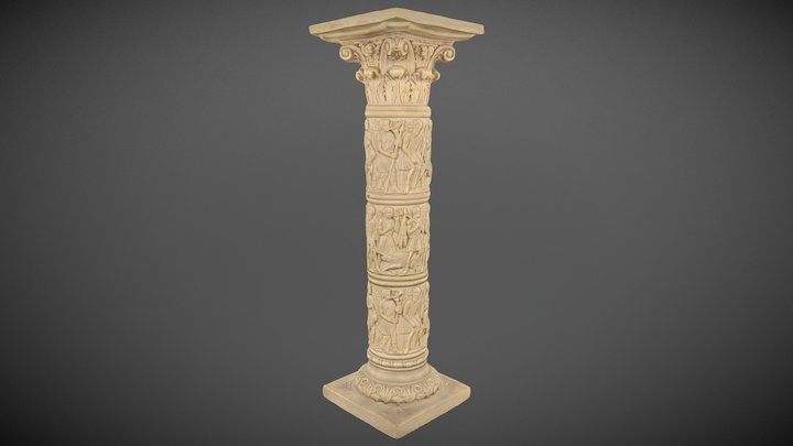Pedestal Stand – Corinthian Column 3D Model