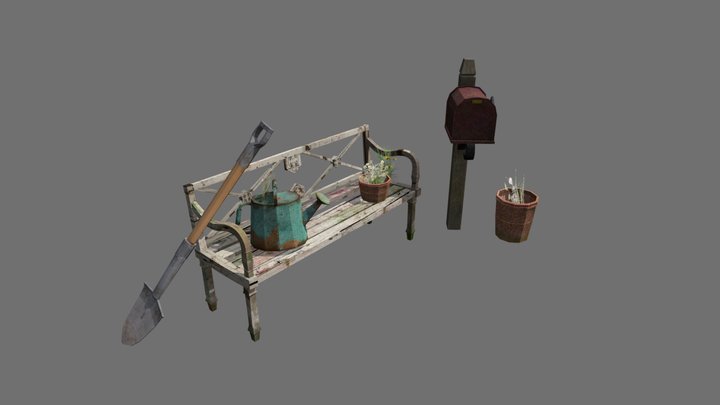 DAE 5 Finished props - Grandma'shouse 3D Model