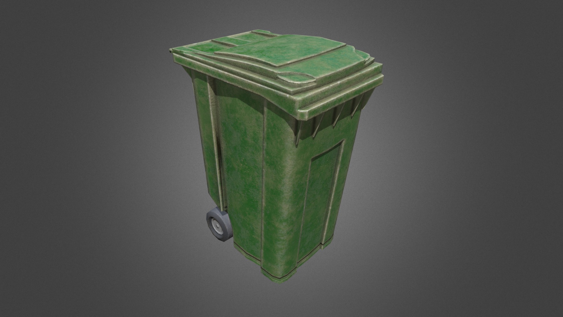 3D model Trash can - This is a 3D model of the Trash can. The 3D model is about a green and white lamp.