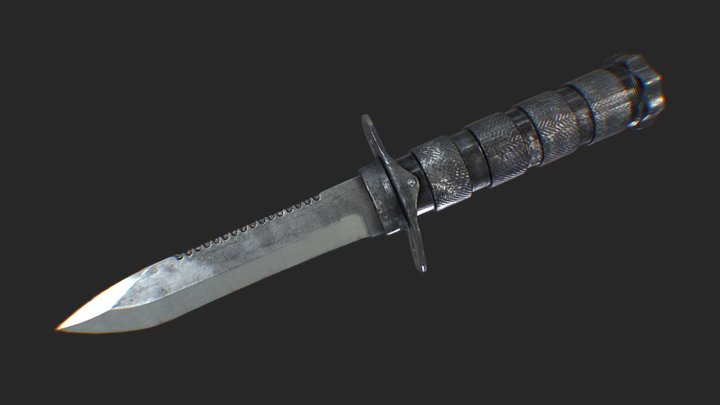 Hunting dagger 3D Model