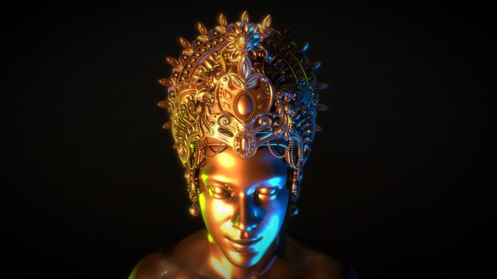Krishna Crown 3D Model