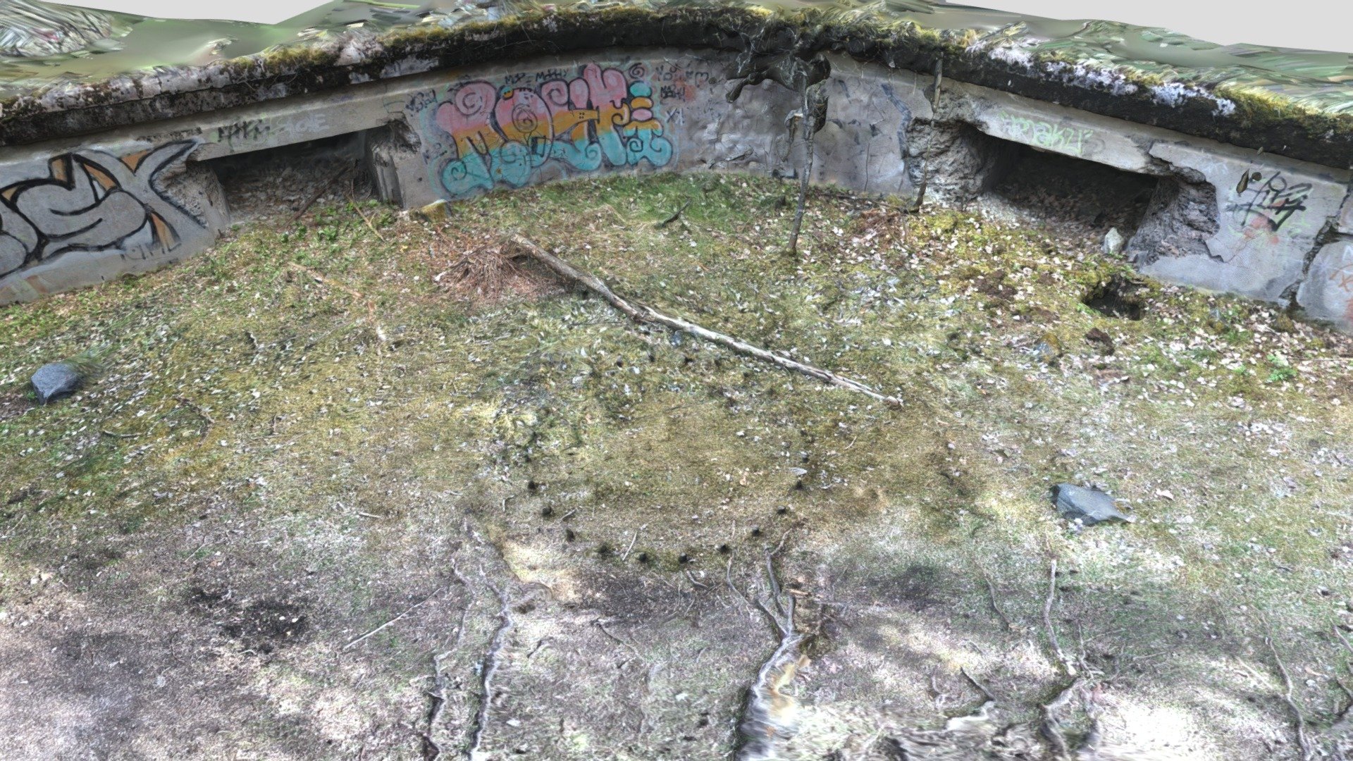 WW1 artillery battery outline, Helsinki, Finland