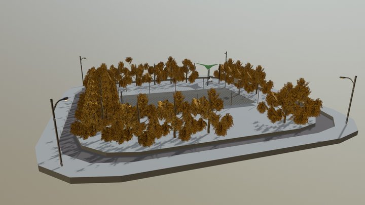 Basketball Court 3D Model