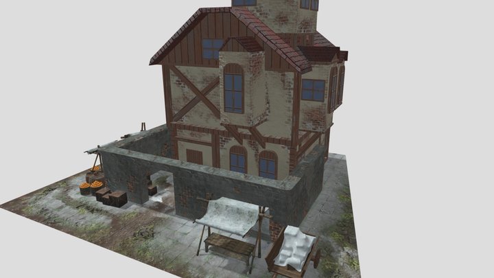 medieval period house scene 3D Model