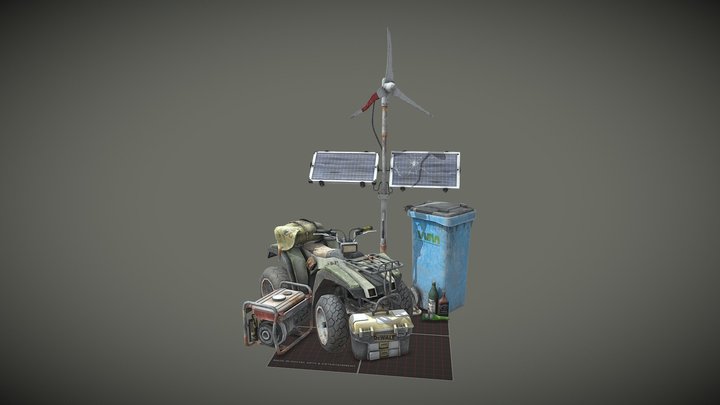 DAE 5 Finished props - Eco House 3D Model