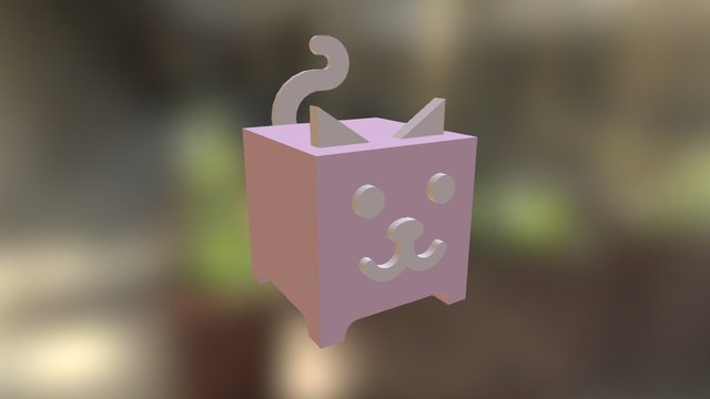 Cube Kitty 3D Model