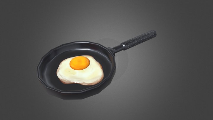 Pan with Egg - 3D Model – Modello 3D gratuito STL