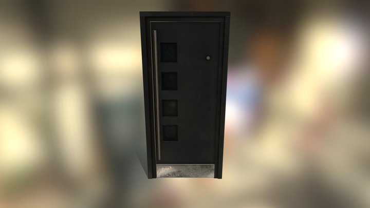 Modern Front Door 3D Model