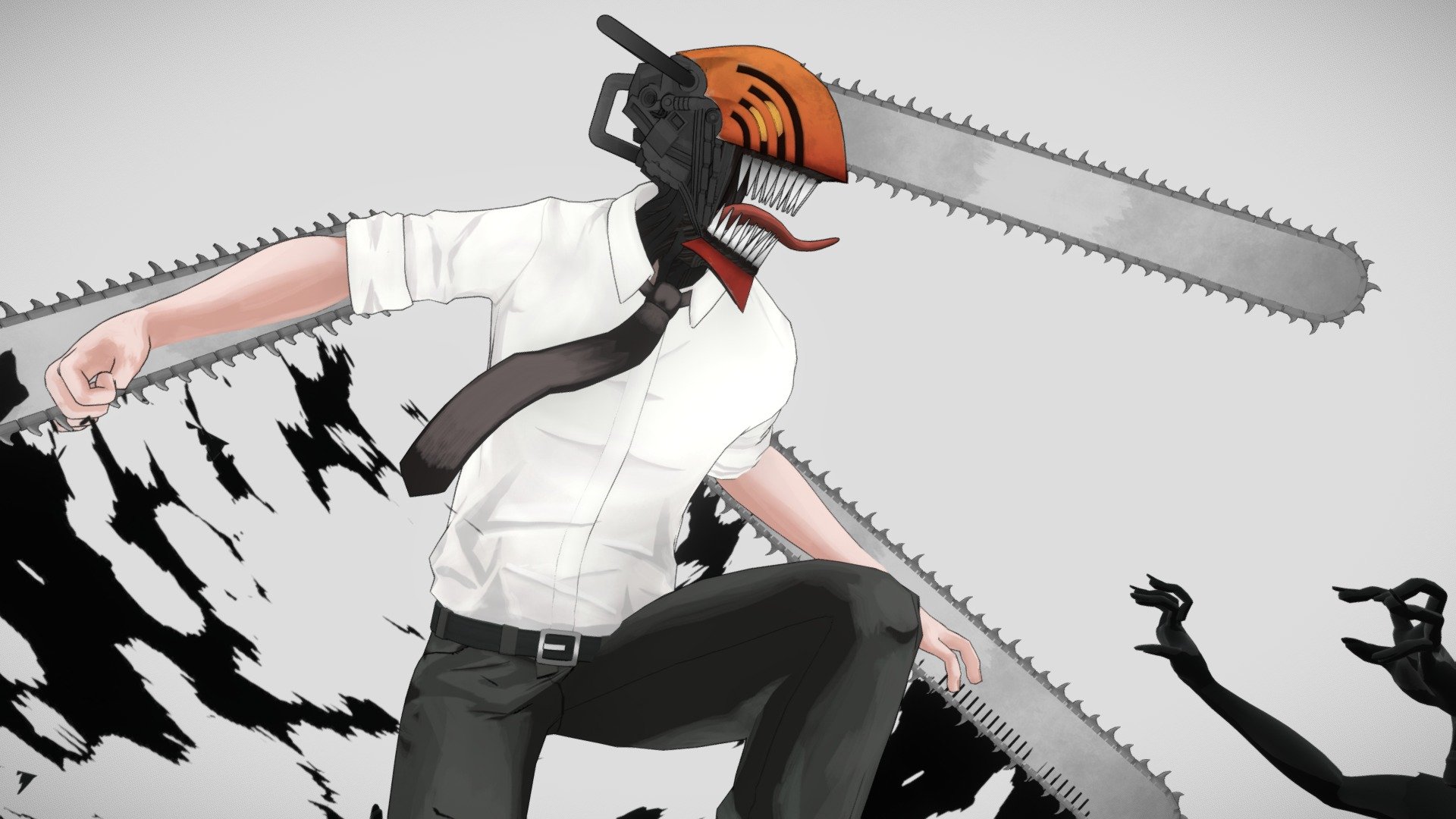 Anime Accurate Chainsaw Man 3D Model Fan Art for Cosplay | 3D Print Model