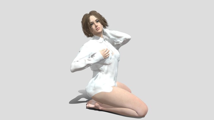 The girl in the shirt 3D Model