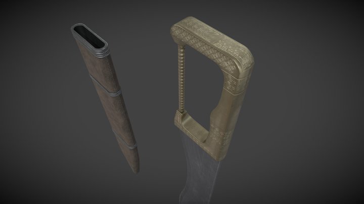 Sword Arabic type by Eric Alvarez 3D Model