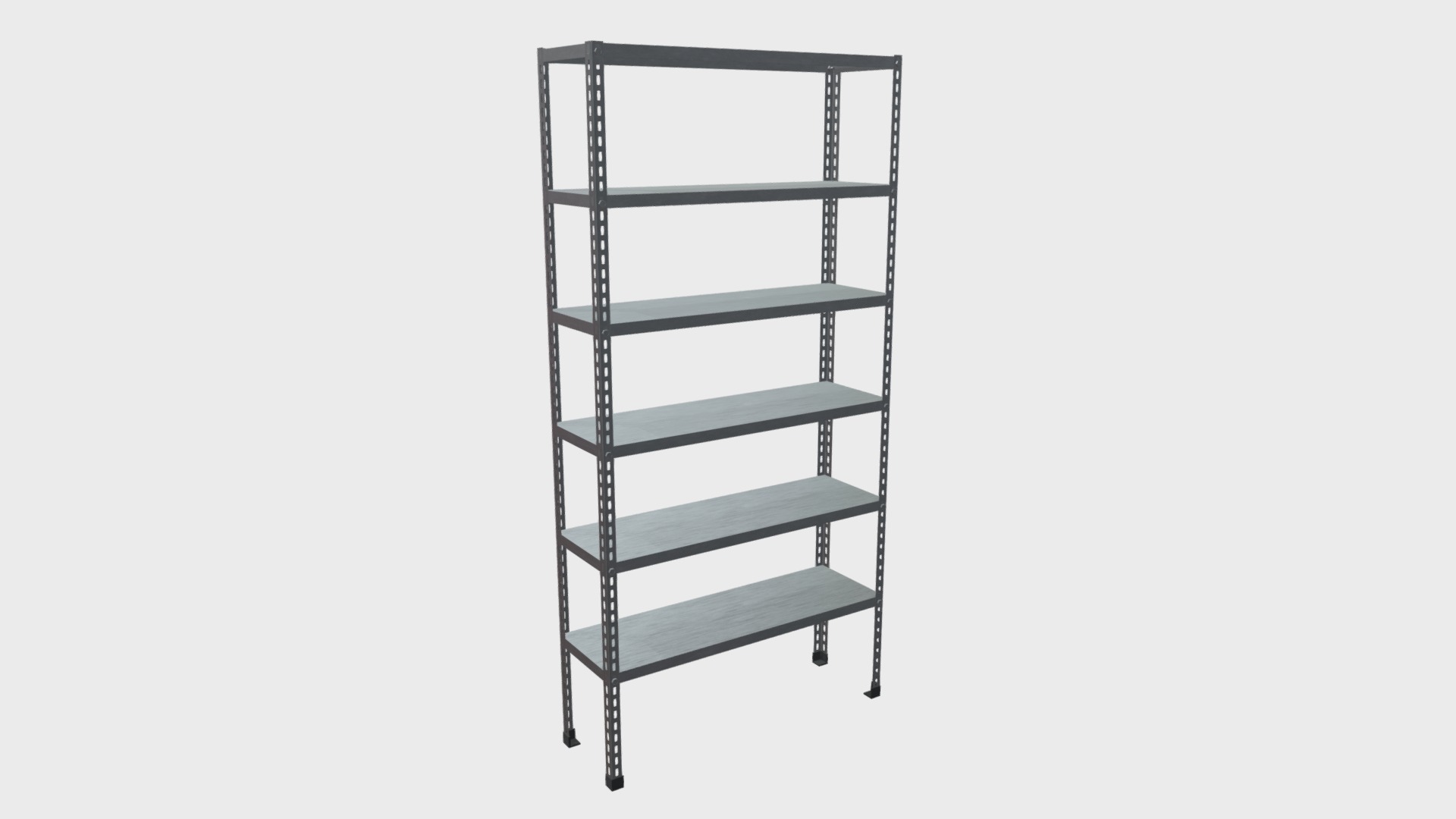 3D model Warehouse shelf - This is a 3D model of the Warehouse shelf. The 3D model is about a white and black chair.