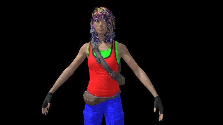 Maya. Free Character, from TWD. High polly model 3D Model