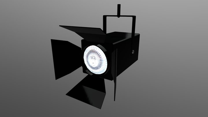 Box Panel Spot Light 3D Model