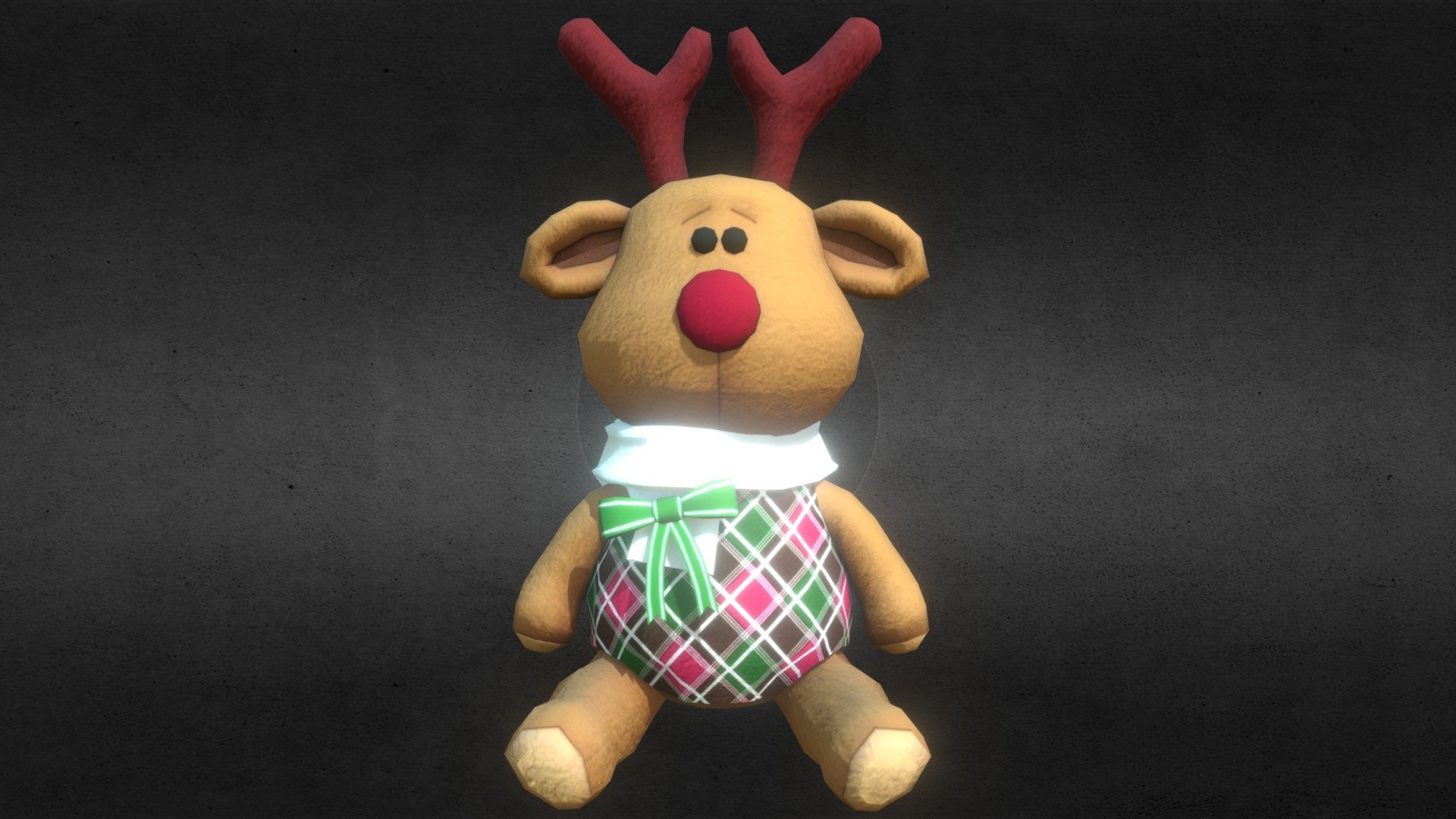 Reindeer teddie low poly