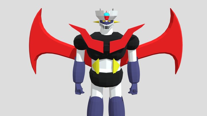 魔神Z建模練習站立姿勢-Mazinger Z 3D Model