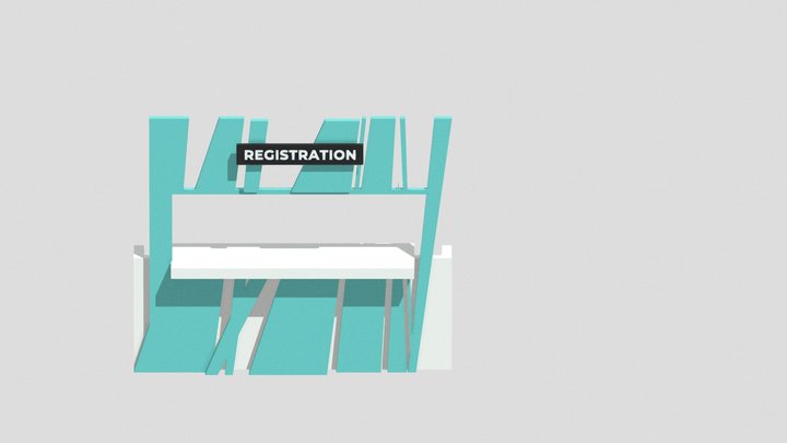 Registration Booth 3D Model